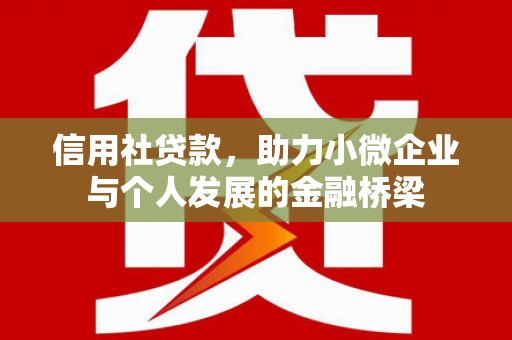 马山信用社贷款，助力小微企业与个人发展的金融桥梁