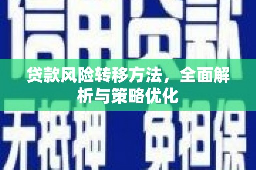 马山贷款风险转移方法，全面解析与策略优化