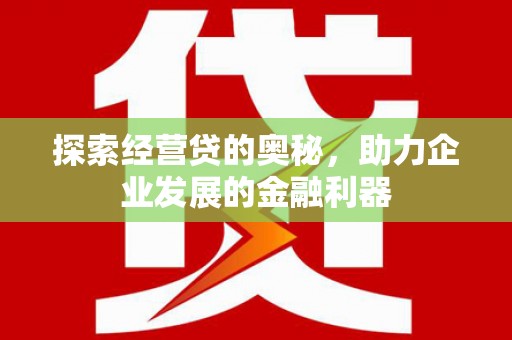 马山探索经营贷的奥秘，助力企业发展的金融利器