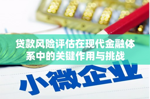 马山贷款风险评估在现代金融体系中的关键作用与挑战