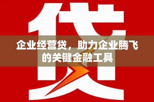 马山企业经营贷，助力企业腾飞的关键金融工具