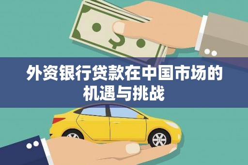 马山外资银行贷款在中国市场的机遇与挑战