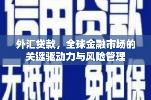 马山外汇贷款，全球金融市场的关键驱动力与风险管理