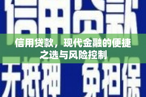 马山信用贷款，现代金融的便捷之选与风险控制