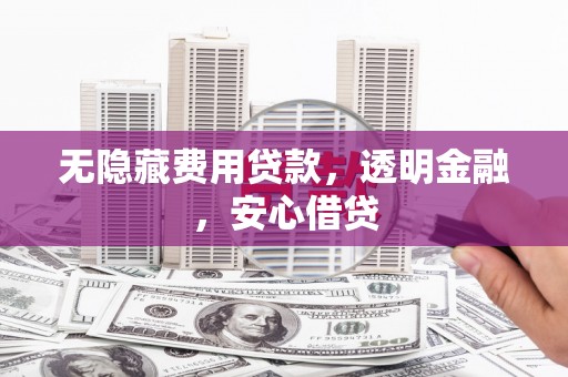 马山无隐藏费用贷款，透明金融，安心借贷