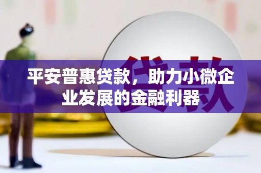 马山平安普惠贷款，助力小微企业发展的金融利器