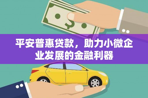 马山平安普惠贷款，助力小微企业发展的金融利器