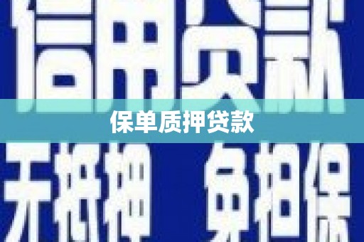 马山保单质押贷款