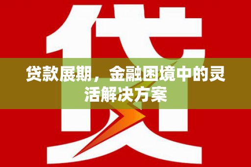 马山贷款展期，金融困境中的灵活解决方案