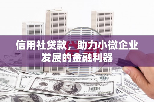马山信用社贷款，助力小微企业发展的金融利器
