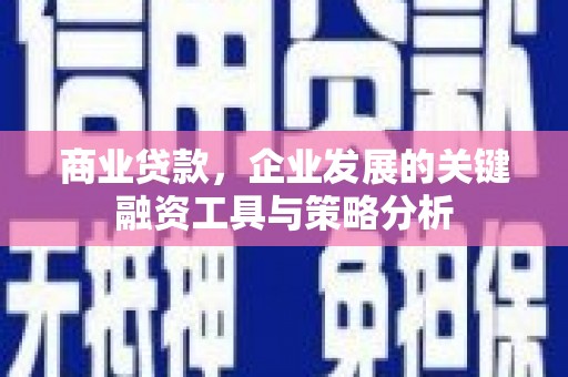 马山商业贷款，企业发展的关键融资工具与策略分析