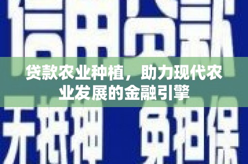 马山贷款农业种植，助力现代农业发展的金融引擎