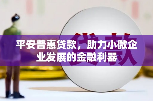 马山平安普惠贷款，助力小微企业发展的金融利器