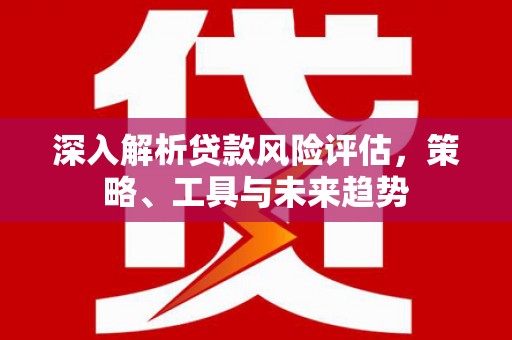 马山深入解析贷款风险评估，策略、工具与未来趋势