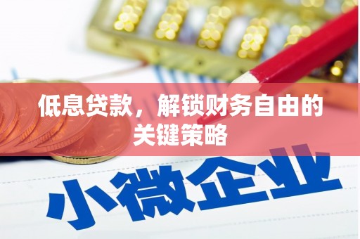 马山低息贷款，解锁财务自由的关键策略