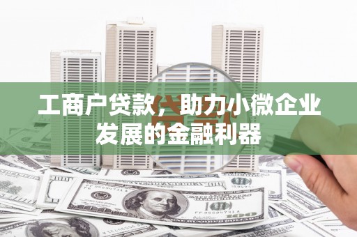 马山工商户贷款，助力小微企业发展的金融利器