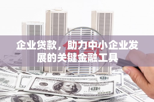 马山企业贷款，助力中小企业发展的关键金融工具