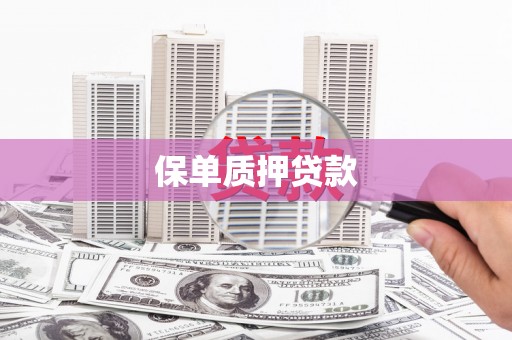 马山保单质押贷款