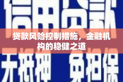 马山贷款风险控制措施，金融机构的稳健之道