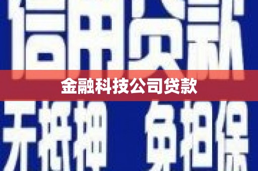 马山金融科技公司贷款