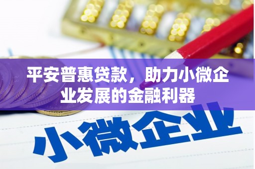 马山平安普惠贷款，助力小微企业发展的金融利器