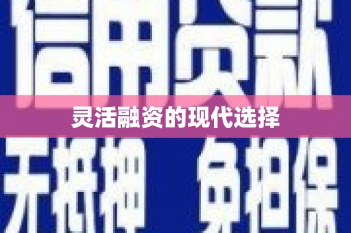 马山灵活融资的现代选择