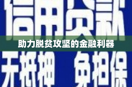 马山助力脱贫攻坚的金融利器